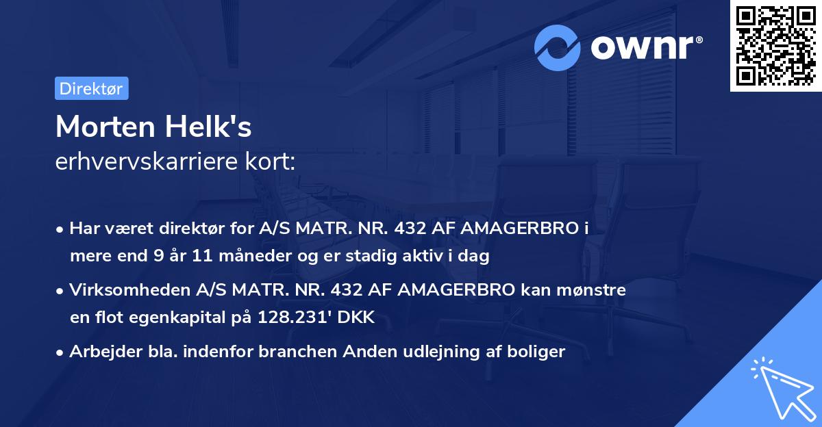 Morten Helk's erhvervskarriere kort