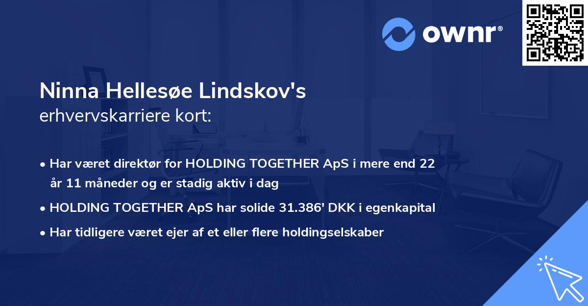 Ninna Hellesøe Lindskov's erhvervskarriere kort