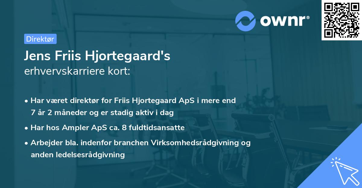 Jens Friis Hjortegaard's erhvervskarriere kort