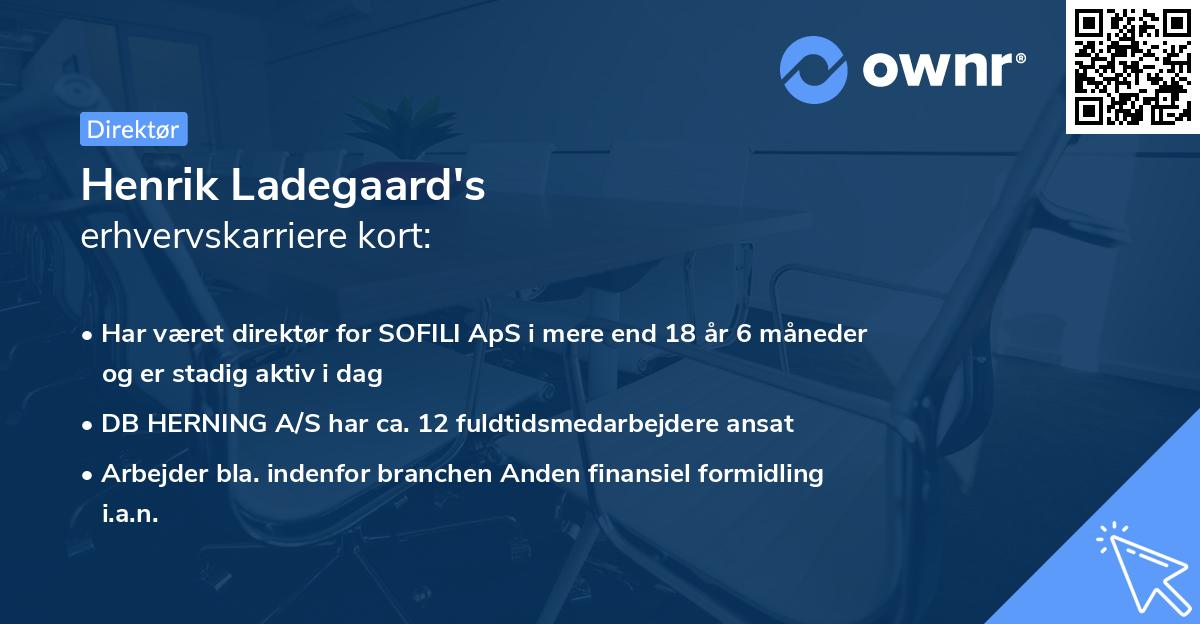 Henrik Ladegaard's erhvervskarriere kort