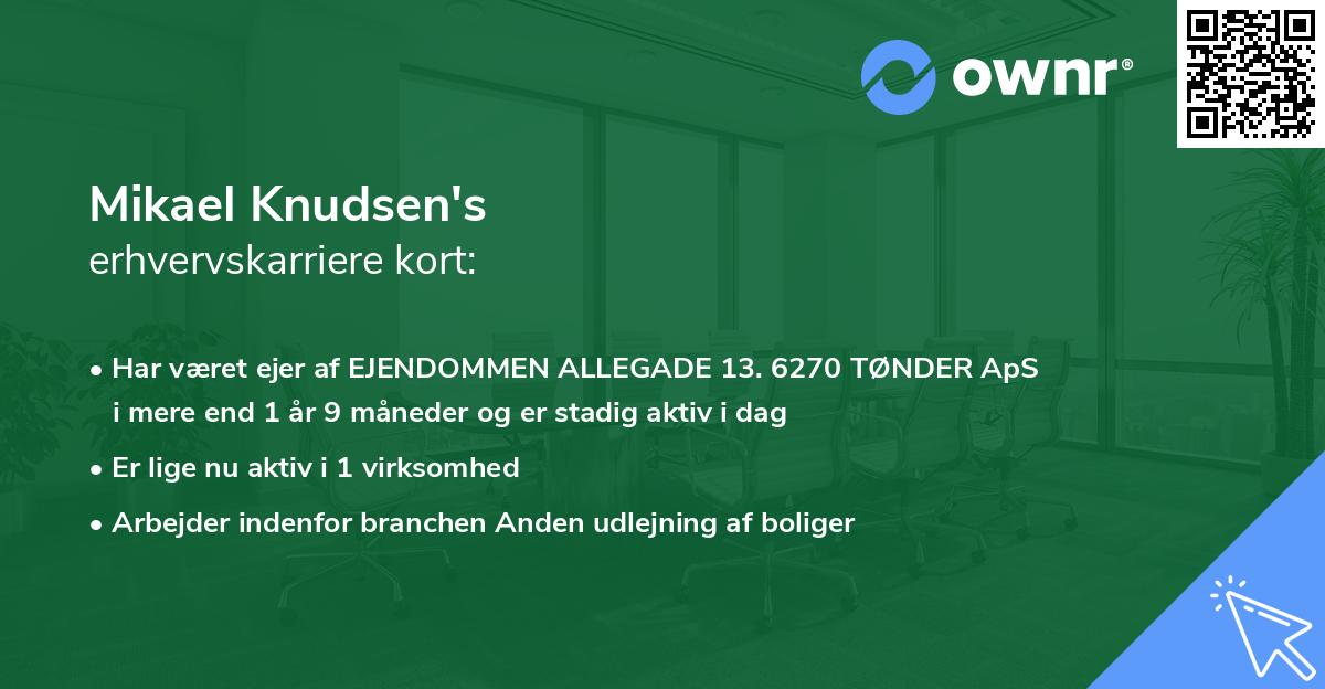 Mikael Knudsen's erhvervskarriere kort