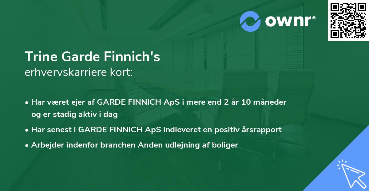Trine Garde Finnich's erhvervskarriere kort