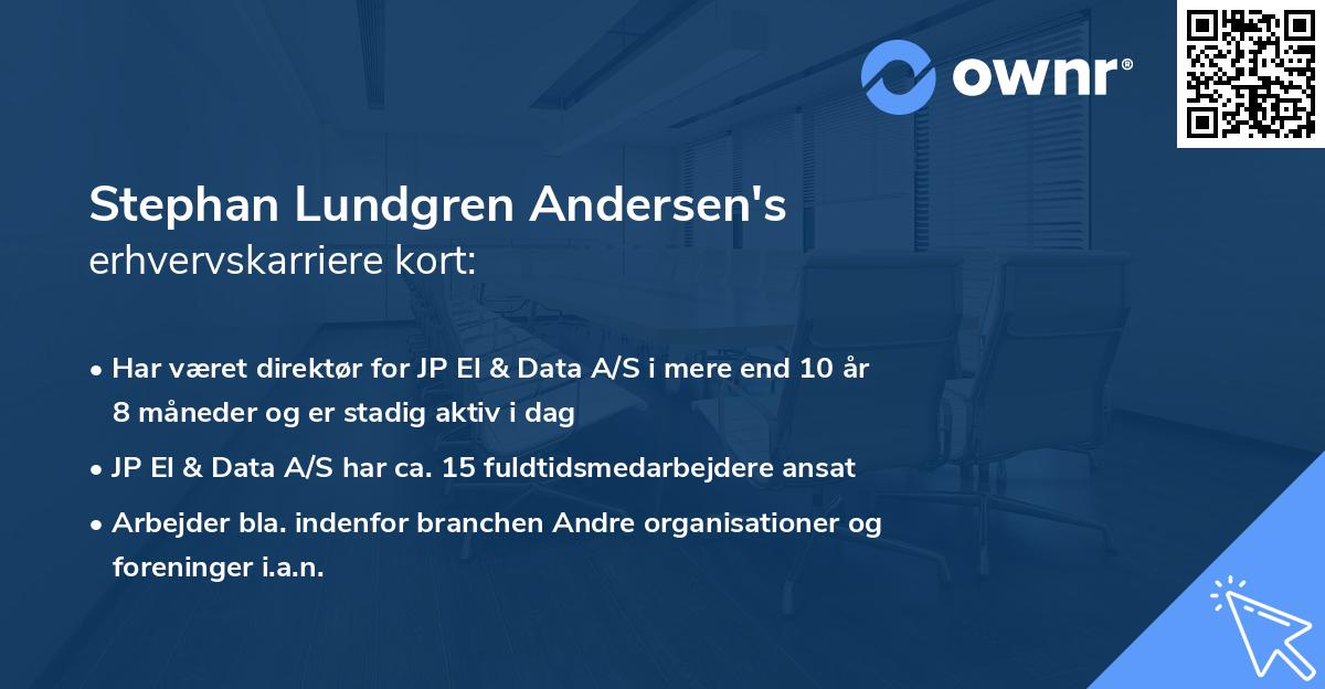 Stephan Lundgren Andersen's erhvervskarriere kort