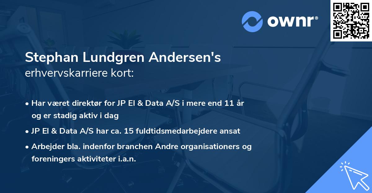 Stephan Lundgren Andersen's erhvervskarriere kort