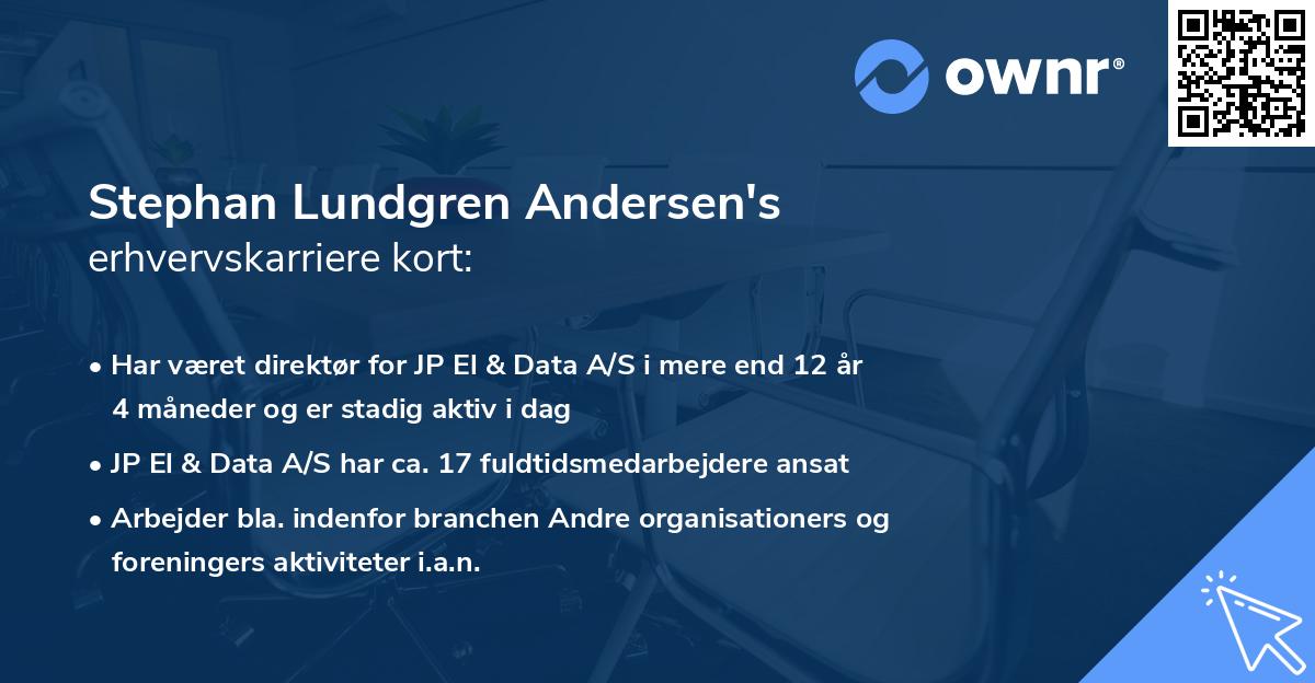 Stephan Lundgren Andersen's erhvervskarriere kort