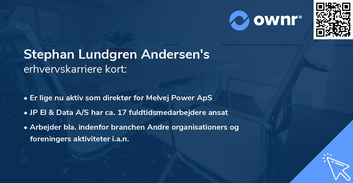 Stephan Lundgren Andersen's erhvervskarriere kort