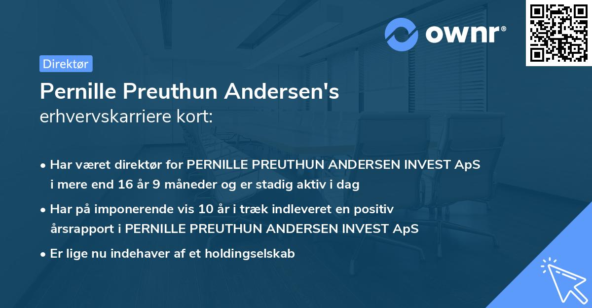 Pernille Preuthun Andersen's erhvervskarriere kort