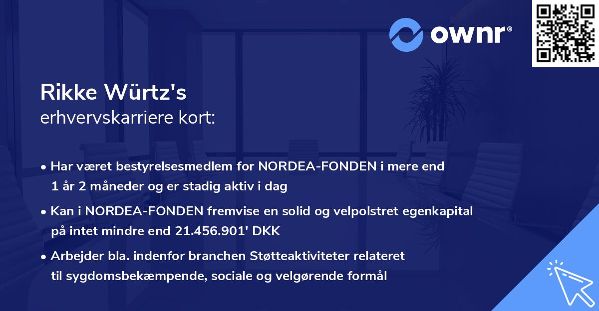 Rikke Würtz's erhvervskarriere kort