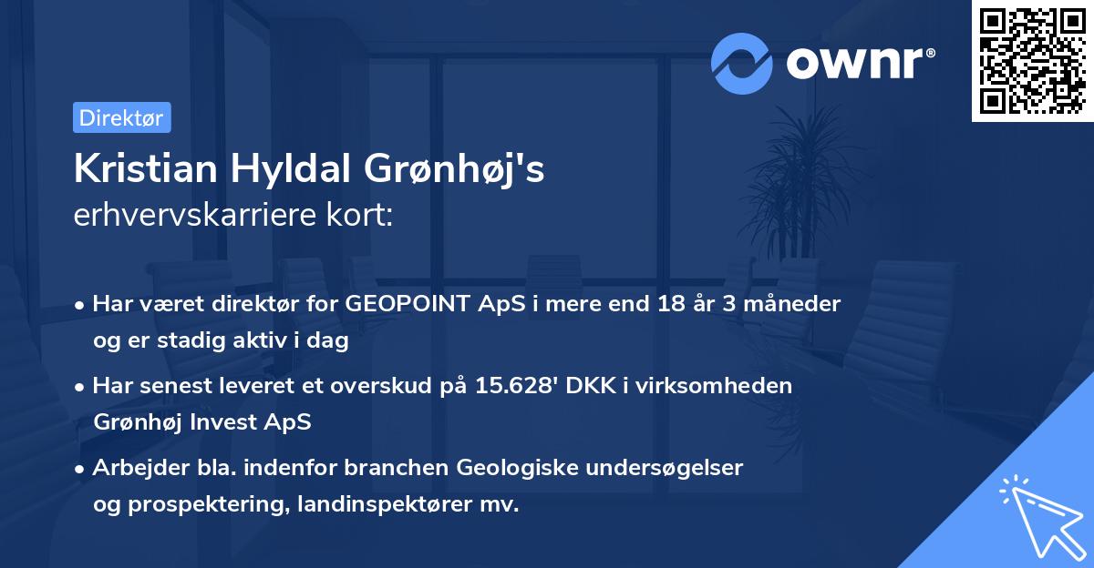 Kristian Hyldal Grønhøj's erhvervskarriere kort