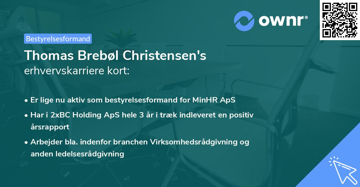 Thomas Brebøl Christensen's erhvervskarriere kort