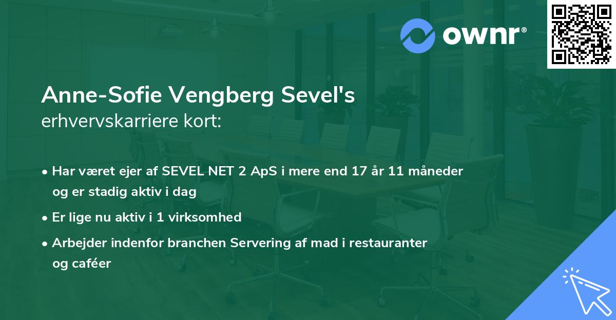 Anne-Sofie Vengberg Sevel's erhvervskarriere kort