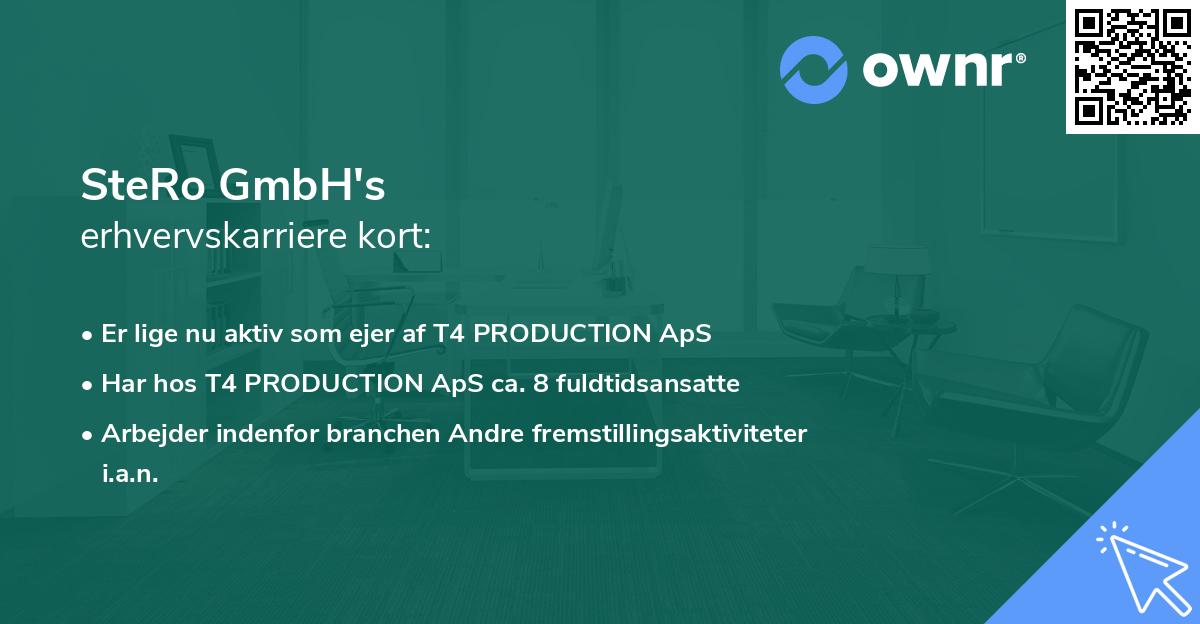 SteRo GmbH's erhvervskarriere kort