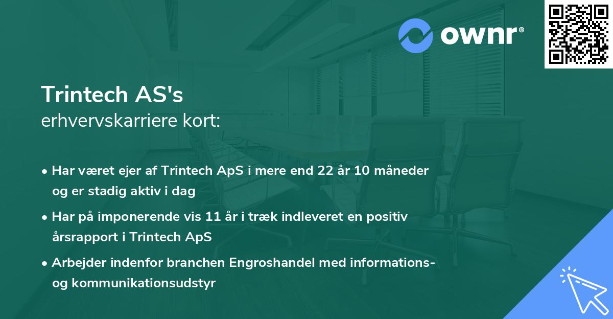 Trintech AS's erhvervskarriere kort