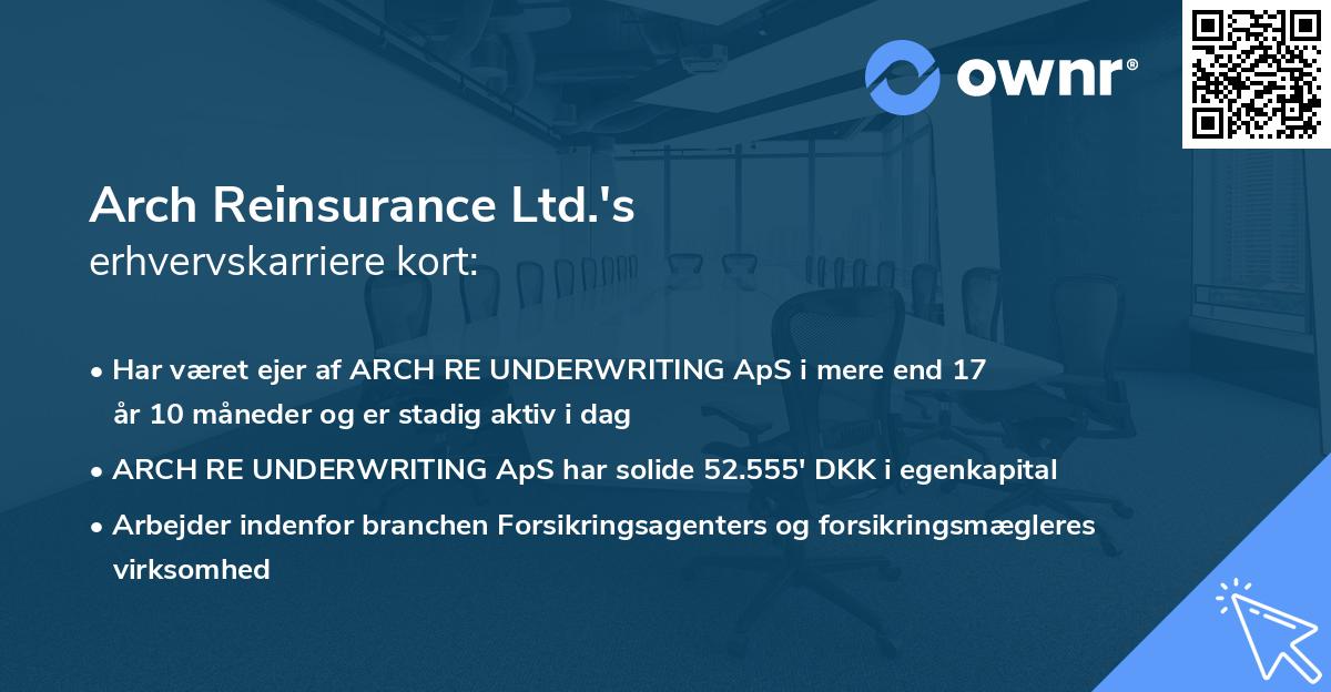 Arch Reinsurance Ltd.'s erhvervskarriere kort