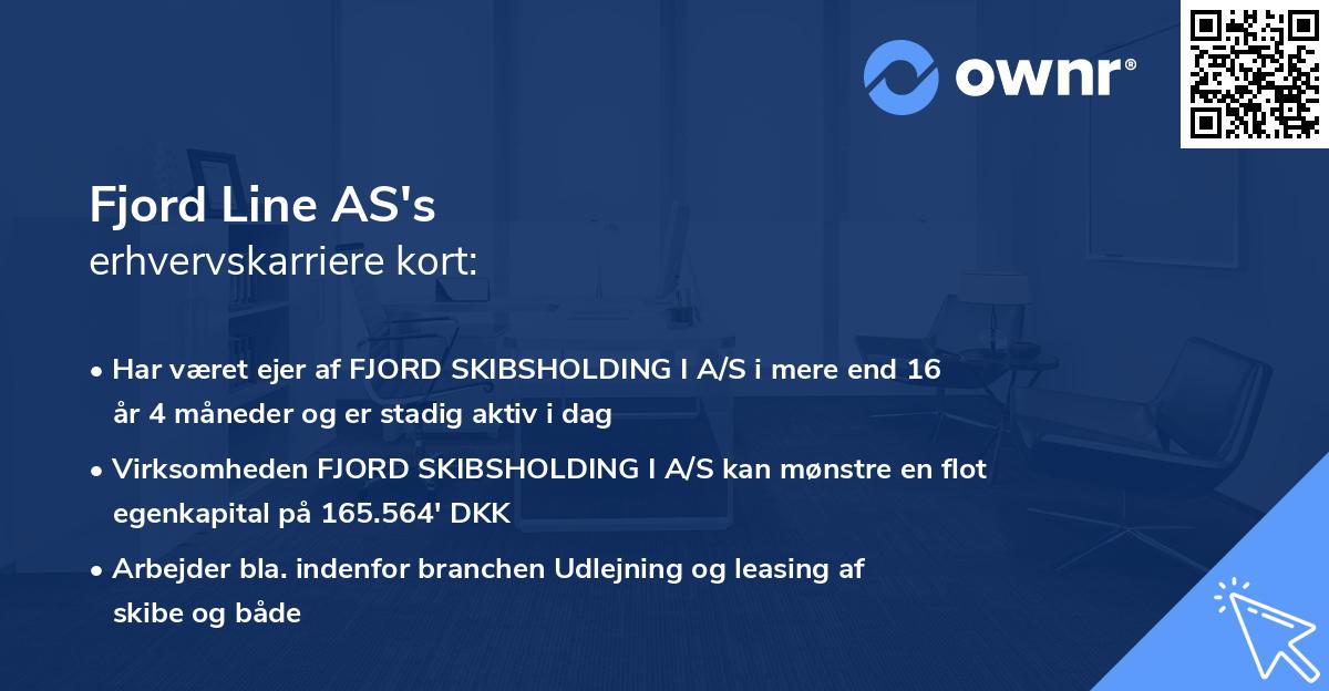 Fjord Line AS's erhvervskarriere kort