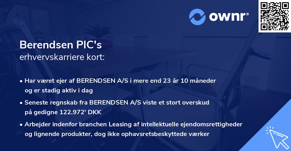 Berendsen PlC's erhvervskarriere kort