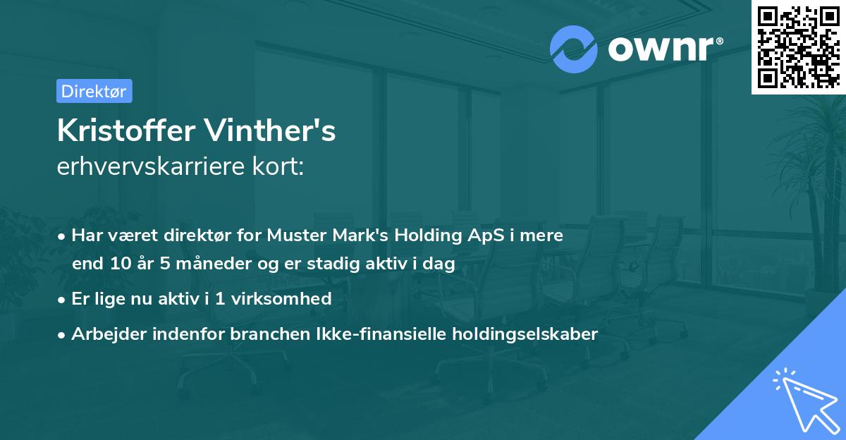Kristoffer Vinther's erhvervskarriere kort
