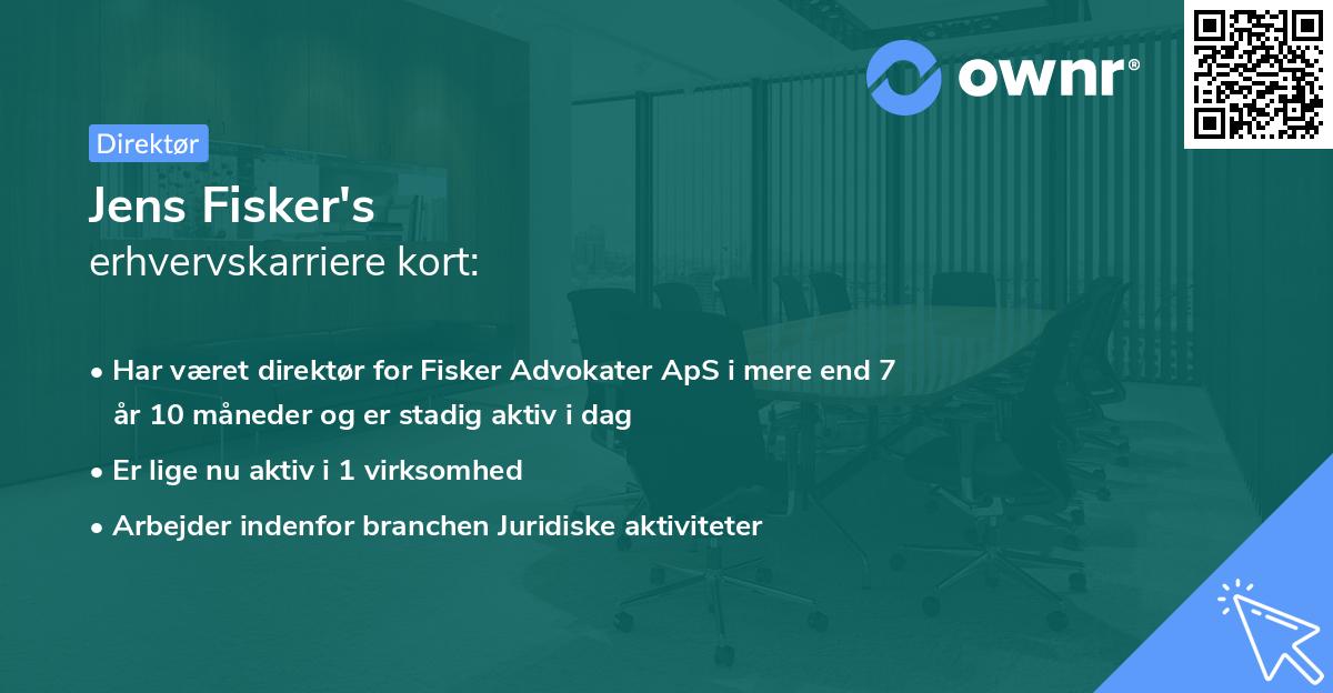 Jens Fisker's erhvervskarriere kort