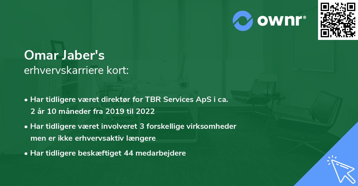 Omar Jaber's erhvervskarriere kort