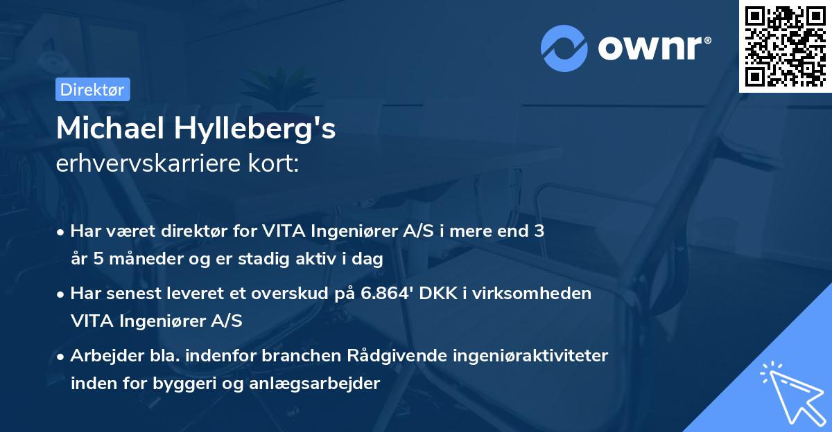 Michael Hylleberg's erhvervskarriere kort