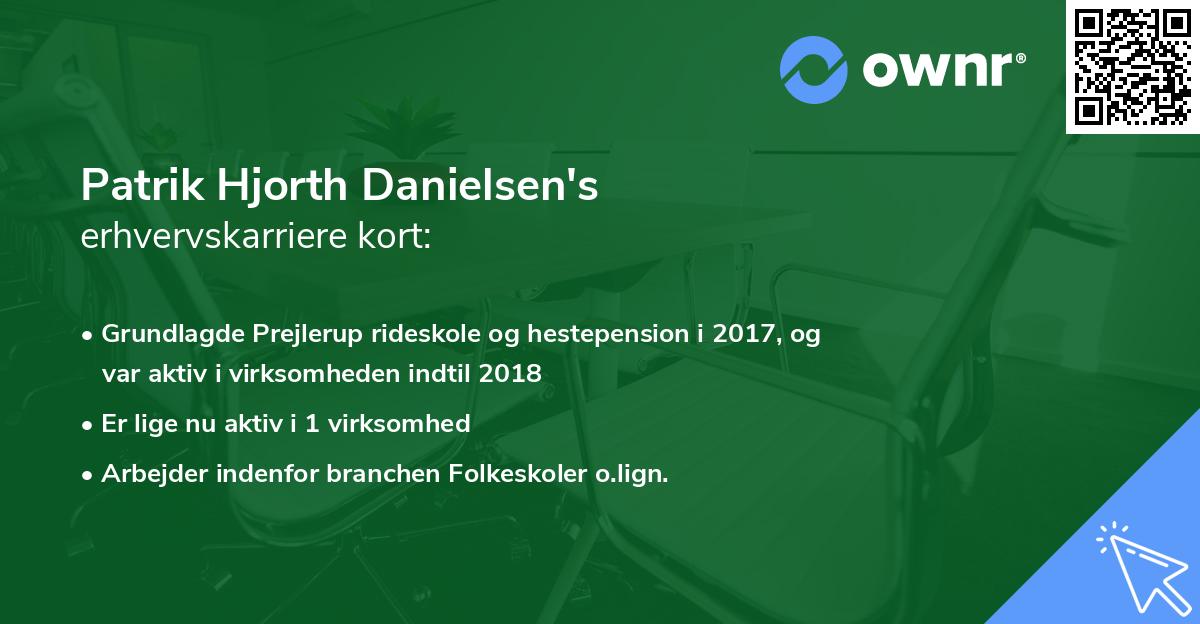 Patrik Hjorth Danielsen's erhvervskarriere kort