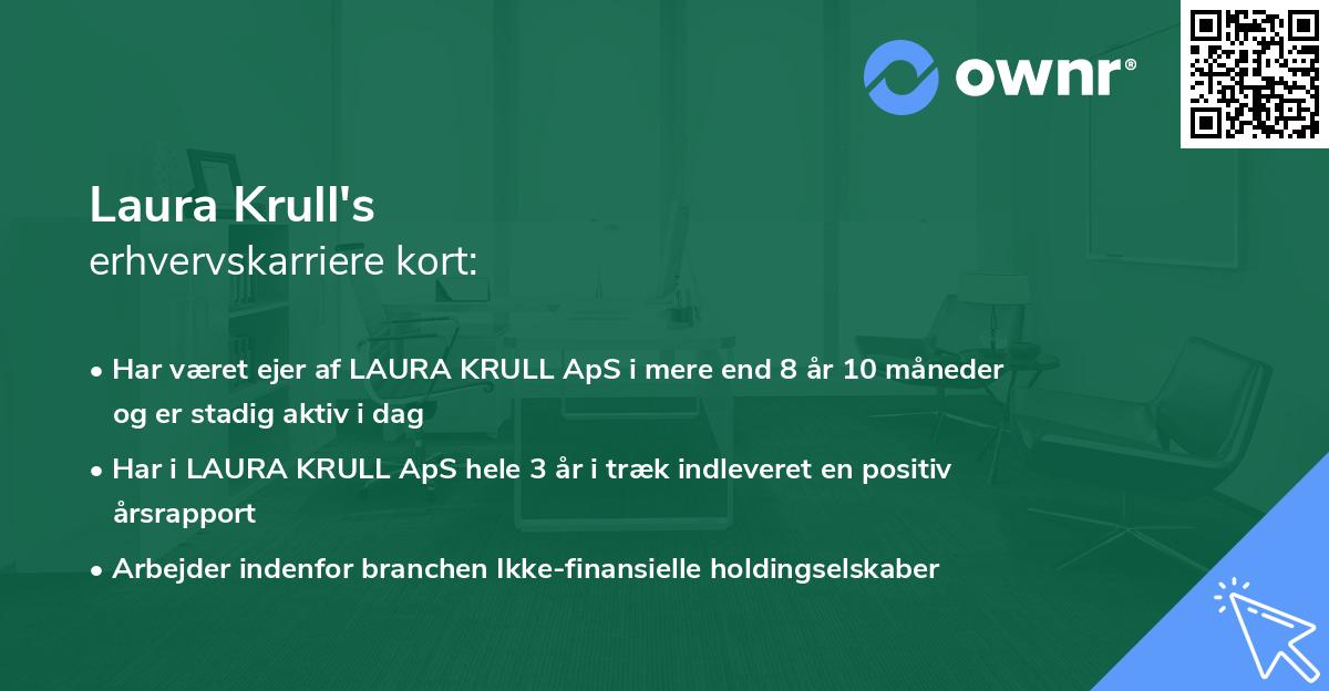 Laura Krull's erhvervskarriere kort