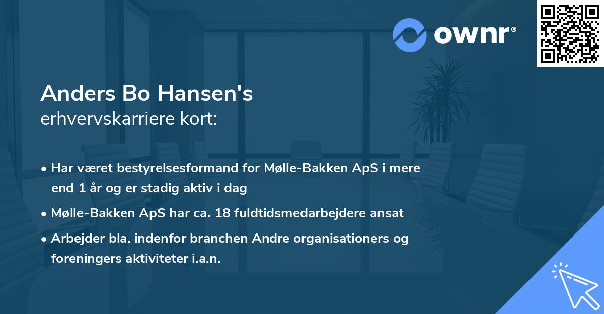Anders Bo Hansen's erhvervskarriere kort