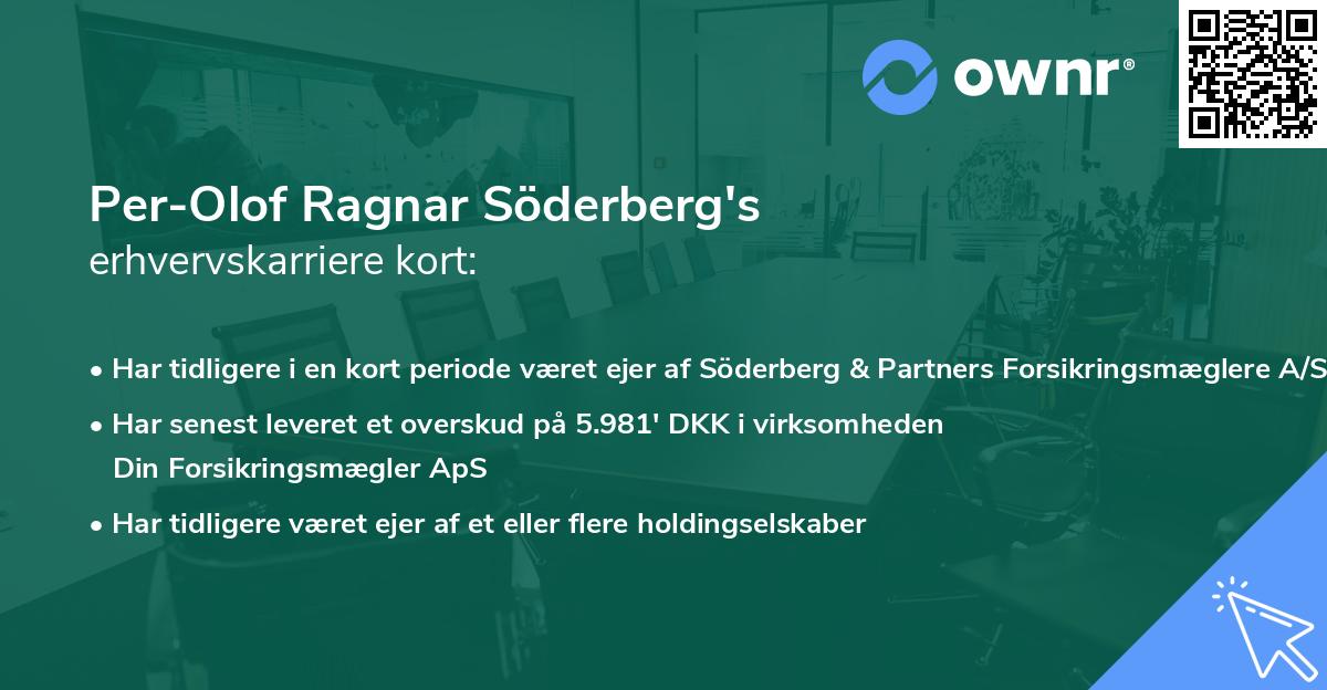 Per-Olof Ragnar Söderberg's erhvervskarriere kort