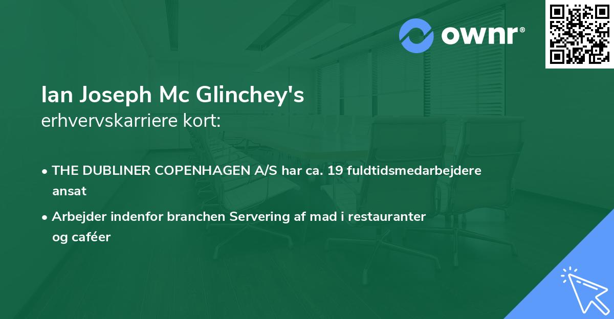 Ian Joseph Mc Glinchey's erhvervskarriere kort