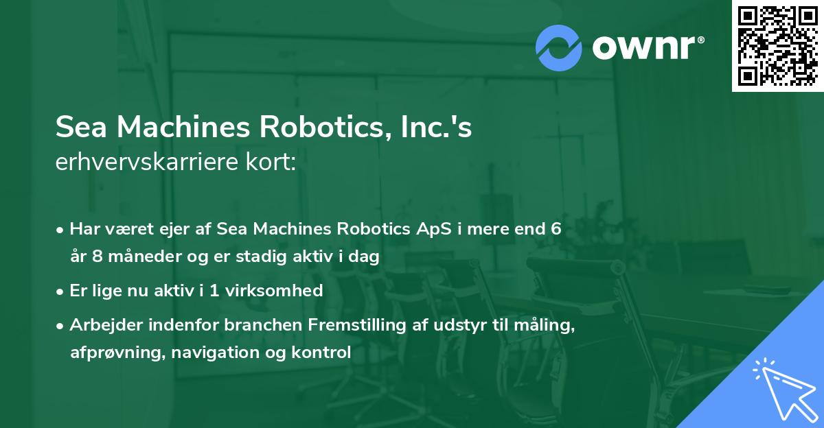 Sea Machines Robotics, Inc.'s erhvervskarriere kort