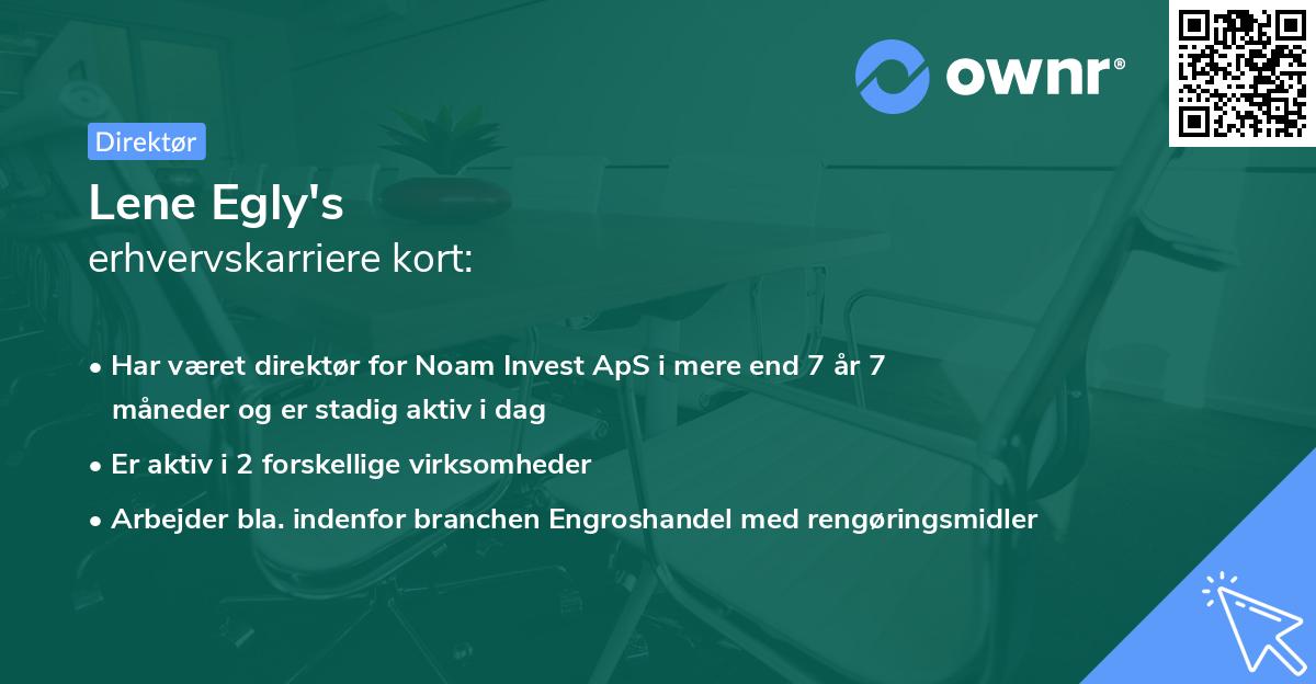 Lene Egly's erhvervskarriere kort