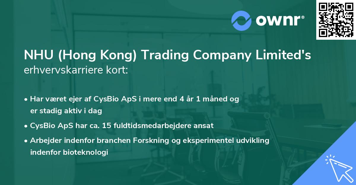 NHU (Hong Kong) Trading Company Limited's erhvervskarriere kort