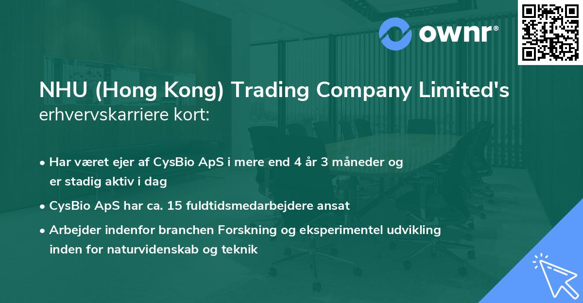 NHU (Hong Kong) Trading Company Limited's erhvervskarriere kort