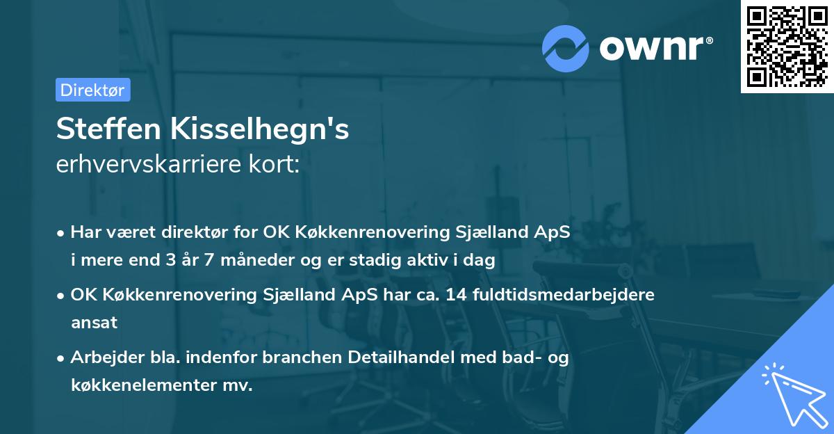 Steffen Kisselhegn's erhvervskarriere kort