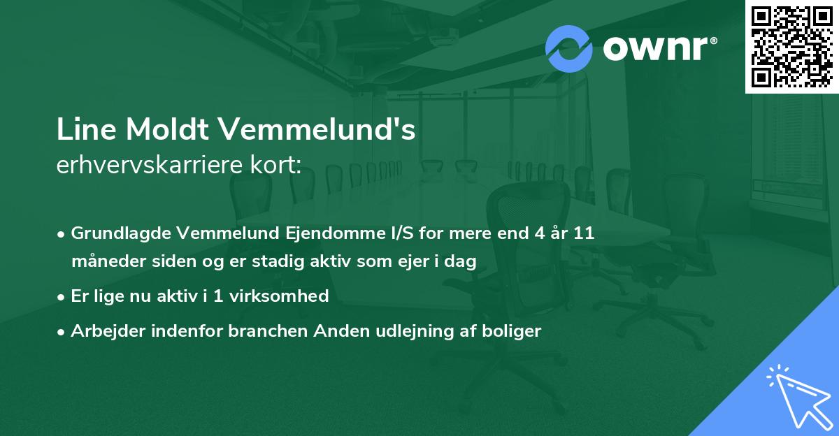 Line Moldt Vemmelund's erhvervskarriere kort