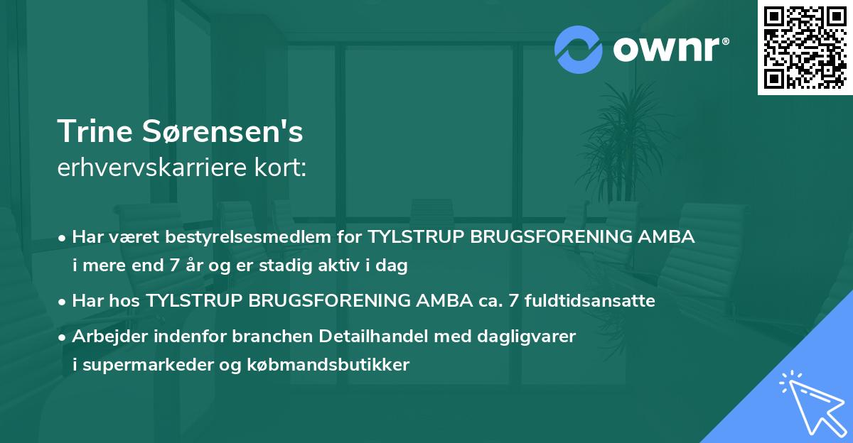 Trine Sørensen's erhvervskarriere kort