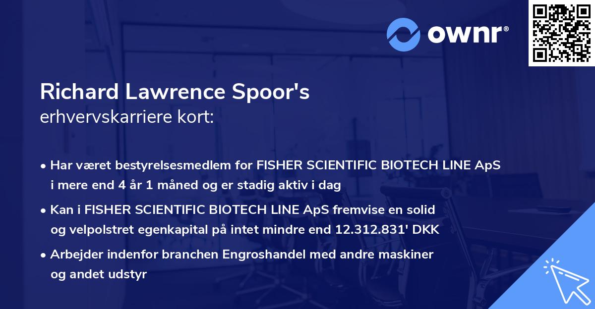 Richard Lawrence Spoor's erhvervskarriere kort