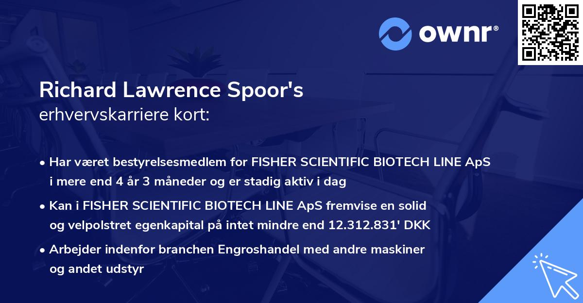 Richard Lawrence Spoor's erhvervskarriere kort