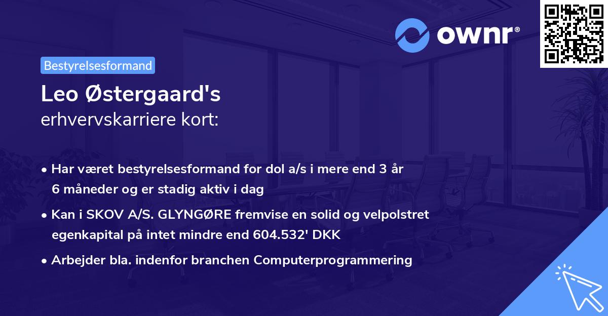 Leo Østergaard's erhvervskarriere kort