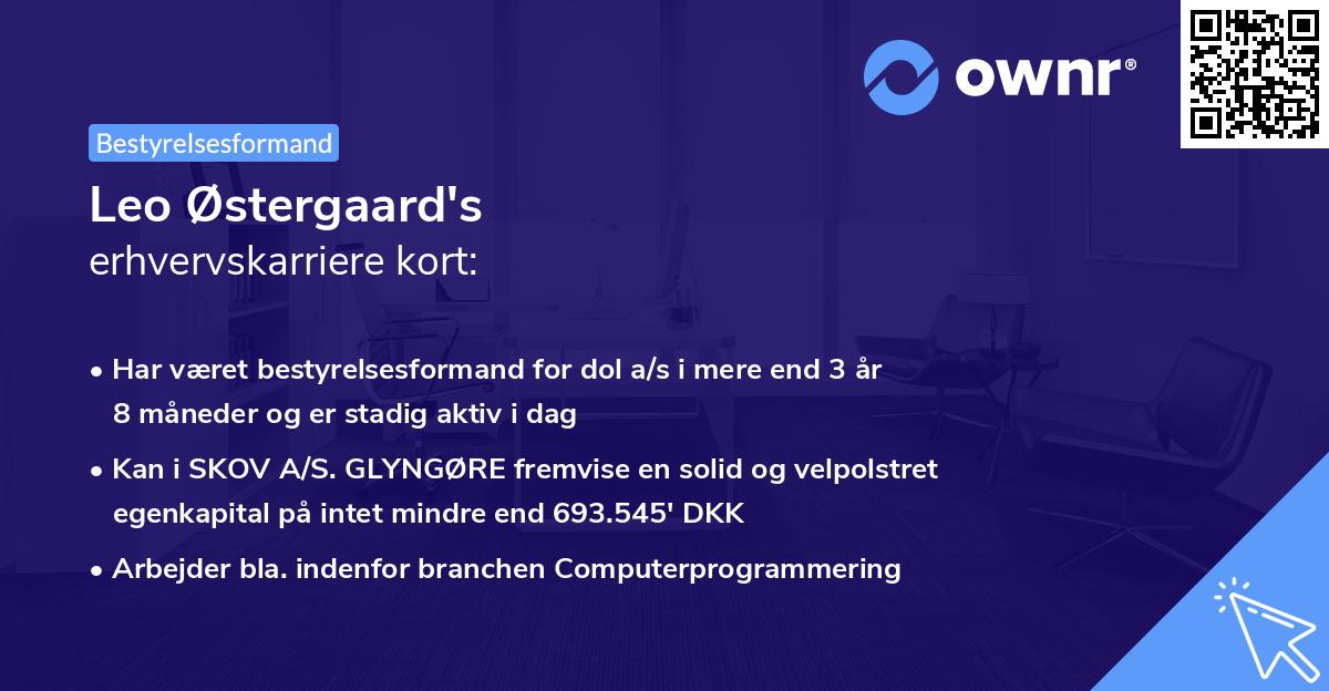 Leo Østergaard's erhvervskarriere kort