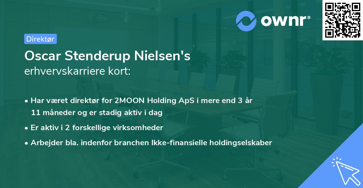 Oscar Stenderup Nielsen's erhvervskarriere kort