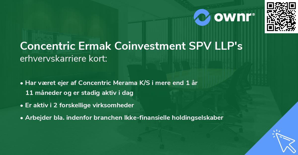 Concentric Ermak Coinvestment SPV LLP's erhvervskarriere kort