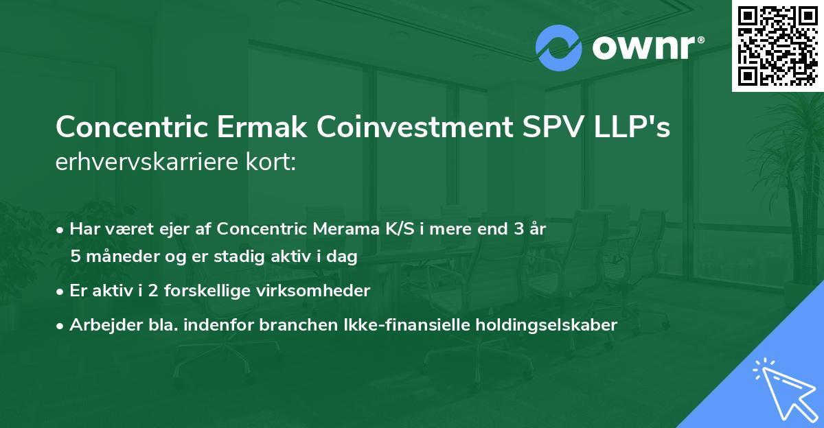 Concentric Ermak Coinvestment SPV LLP's erhvervskarriere kort