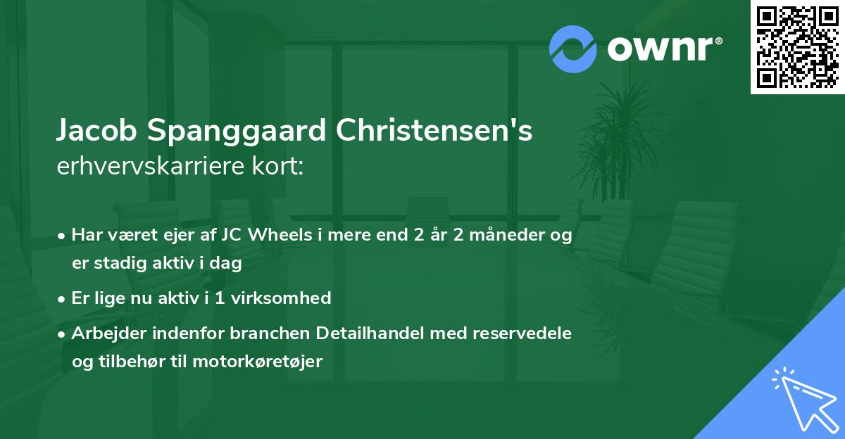 Jacob Spanggaard Christensen's erhvervskarriere kort