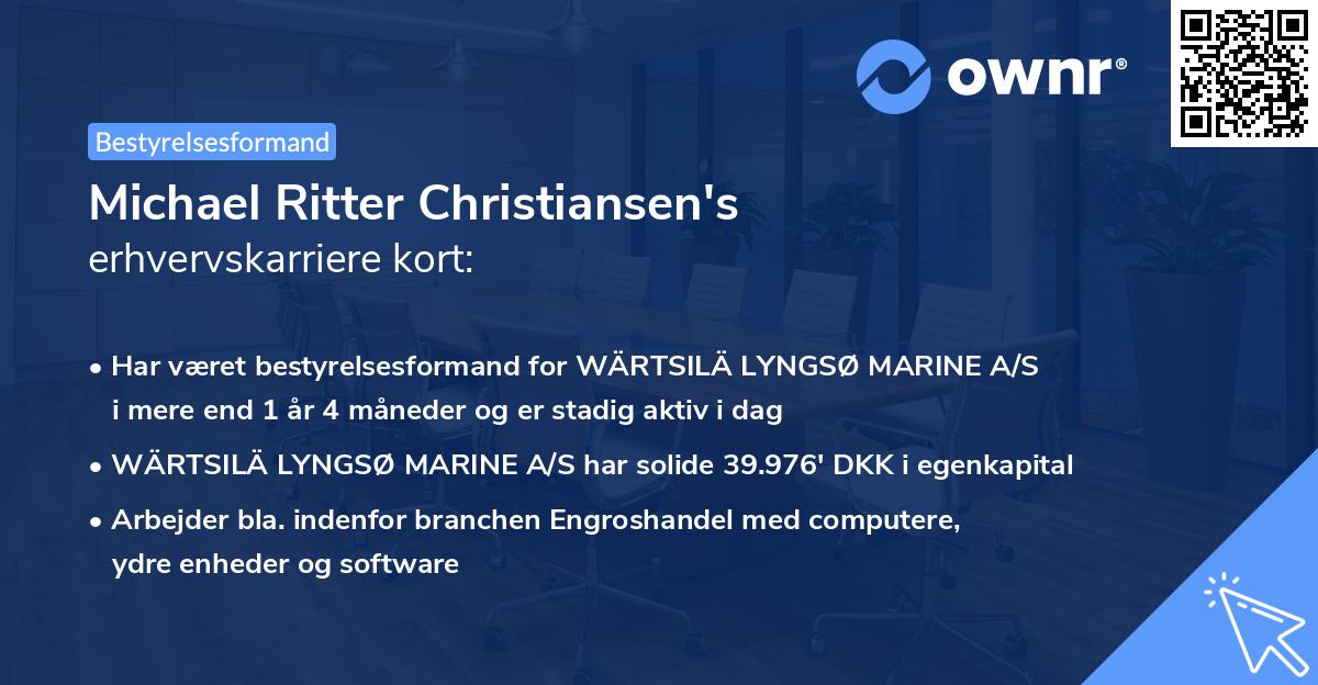 Michael Ritter Christiansen's erhvervskarriere kort