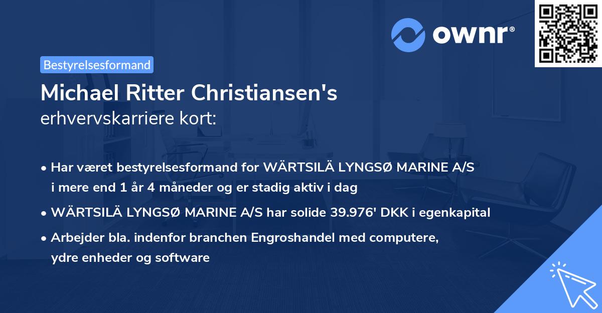 Michael Ritter Christiansen's erhvervskarriere kort