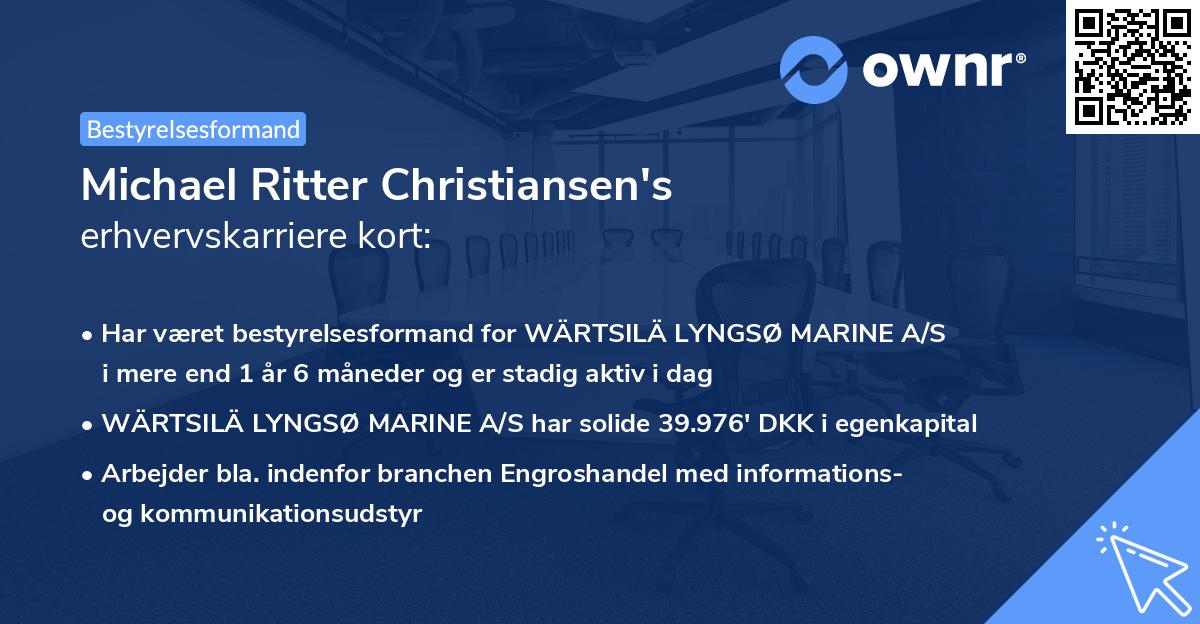 Michael Ritter Christiansen's erhvervskarriere kort