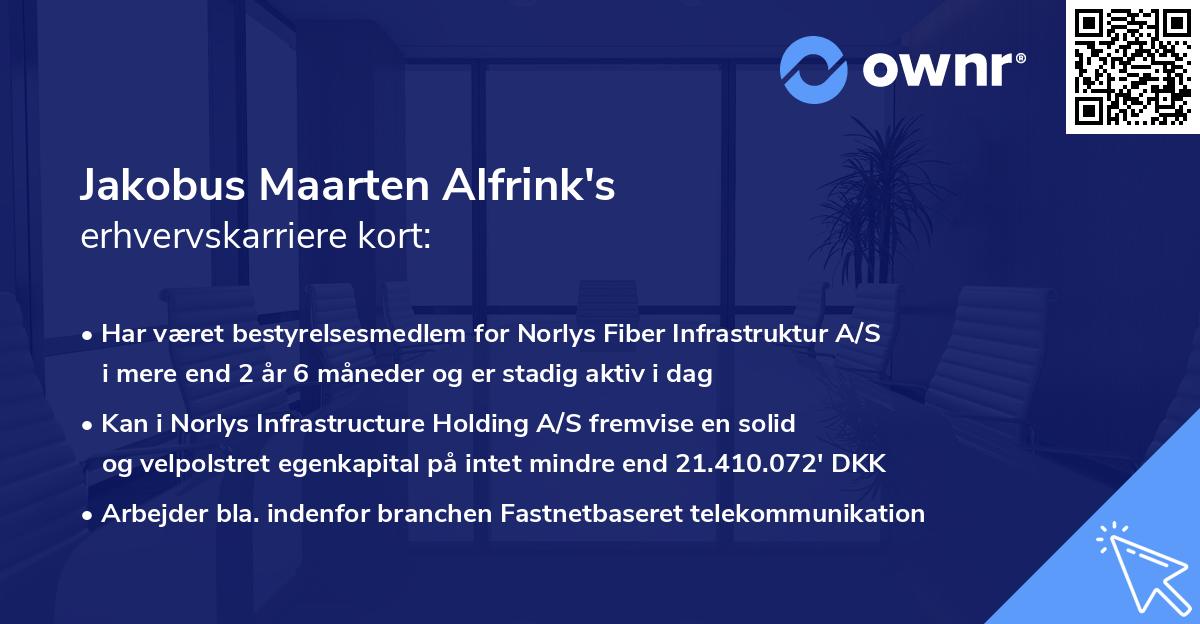 Jakobus Maarten Alfrink's erhvervskarriere kort