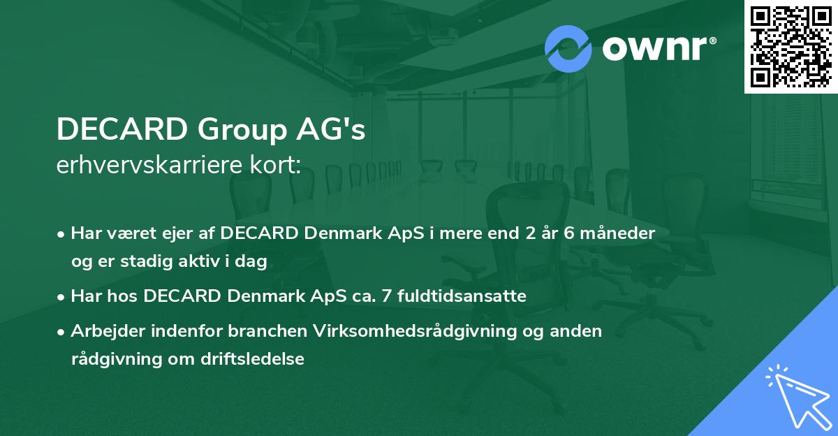 DECARD Group AG's erhvervskarriere kort