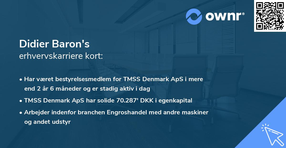 Didier Baron's erhvervskarriere kort